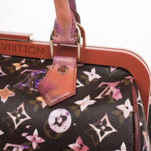 Louis Vuitton Limited Edition Richard Prince Monogram Watercolor Aquarelle Papillon Frame Bag