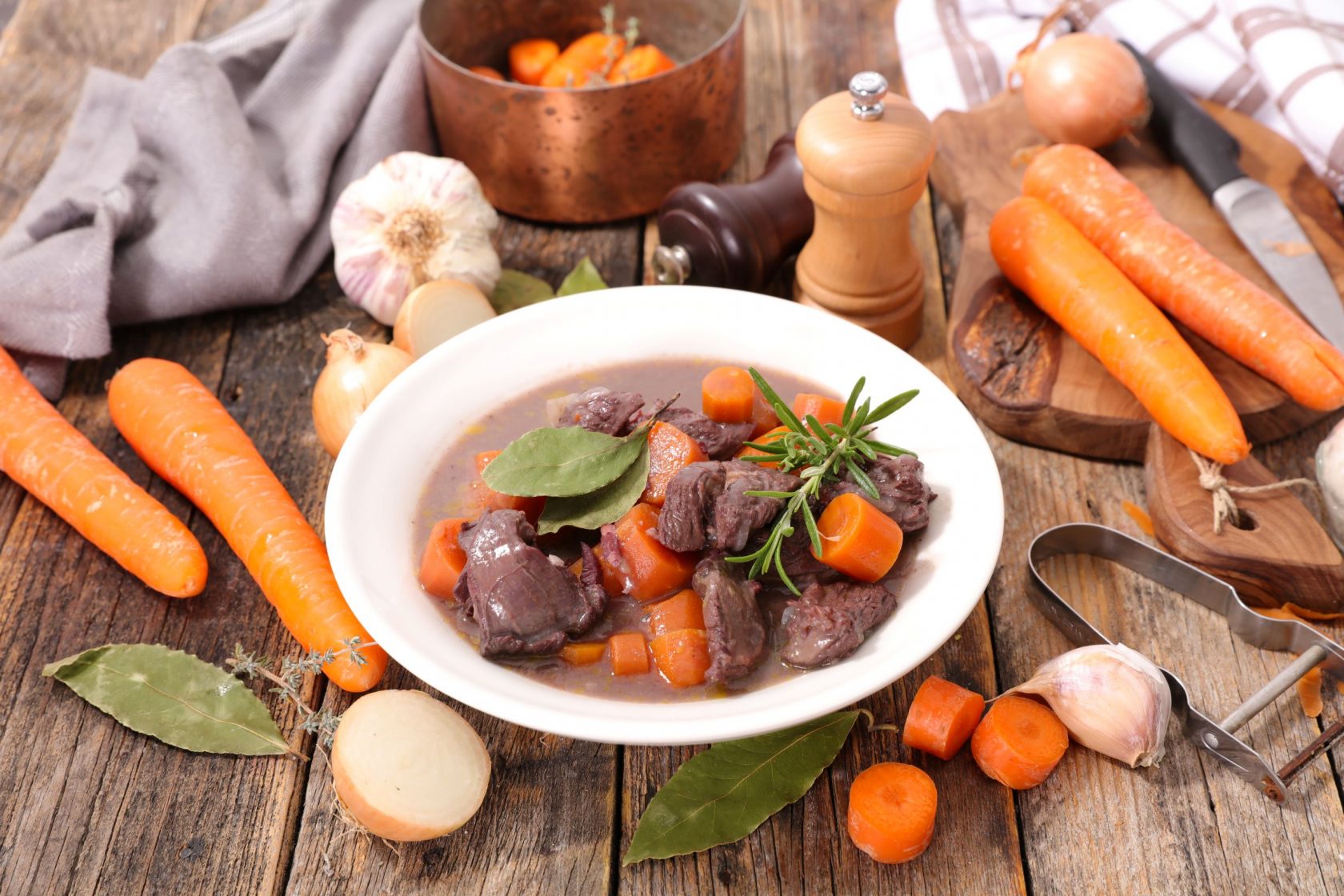 Recette du Bœuf Bourguignon accompagné d&rsquo;un Vieux Landat