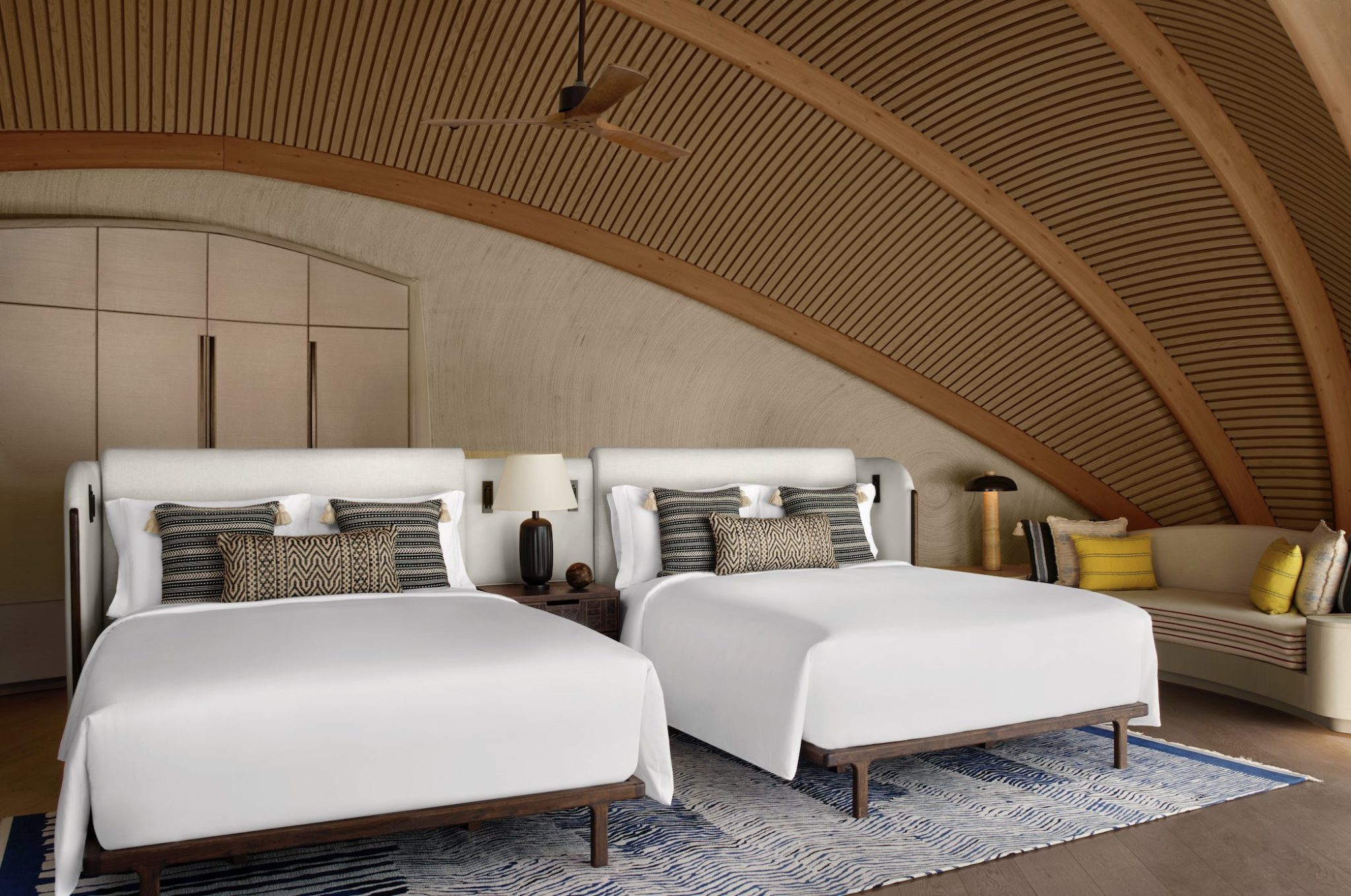 nujuma two bedroom overwater villa king room