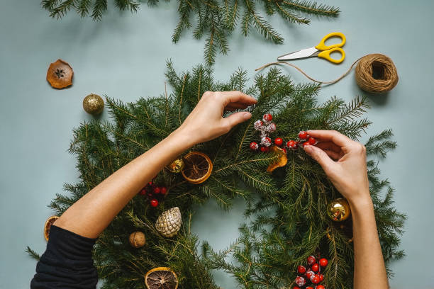 atelier diy couronne de noel 