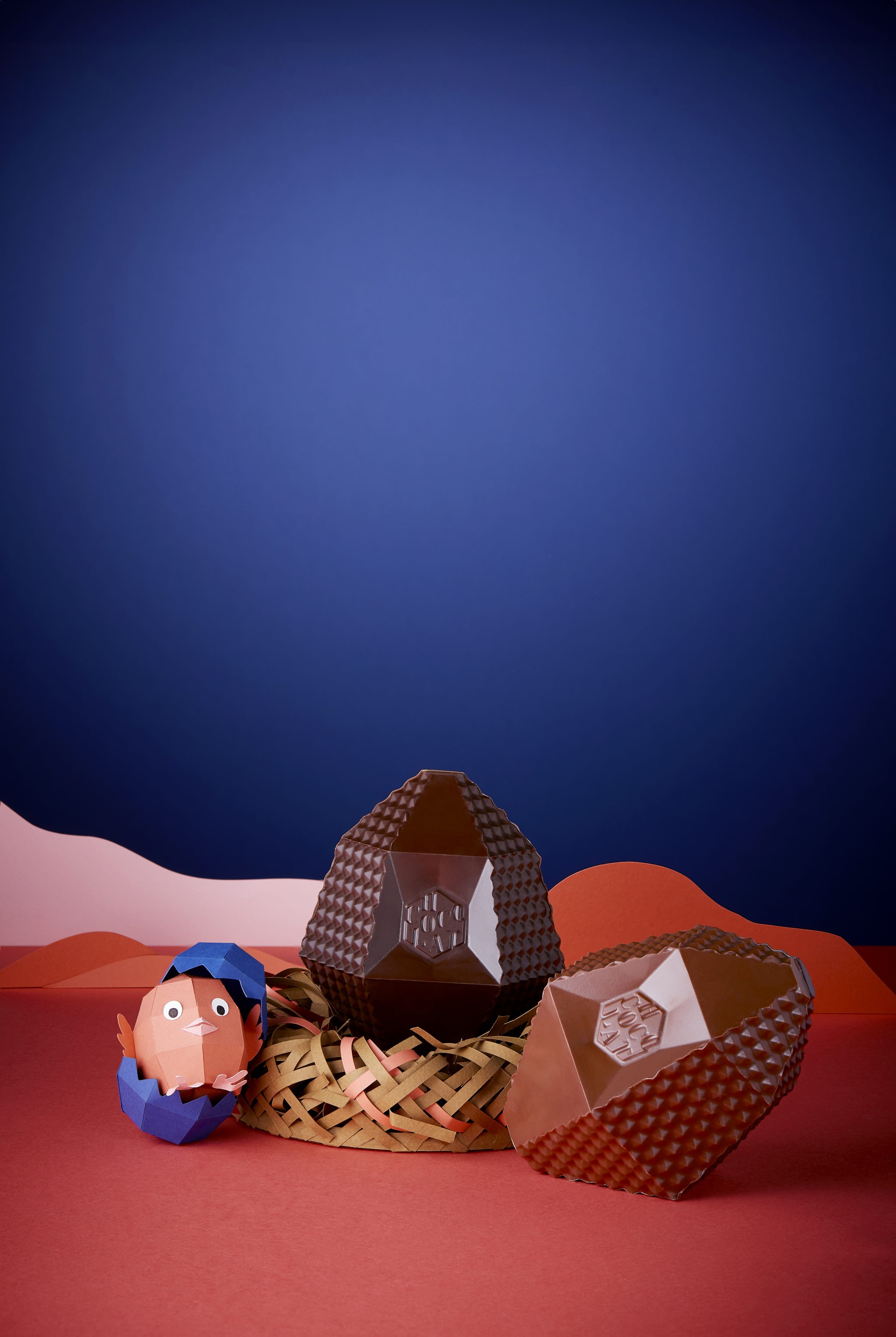 Œuf facette paques chocolat © ateliermai98