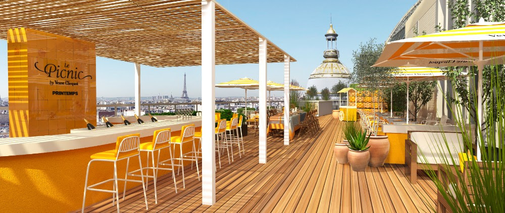la maison veuve clicquot réinvente le pique nique sur la terrasse du printemps 