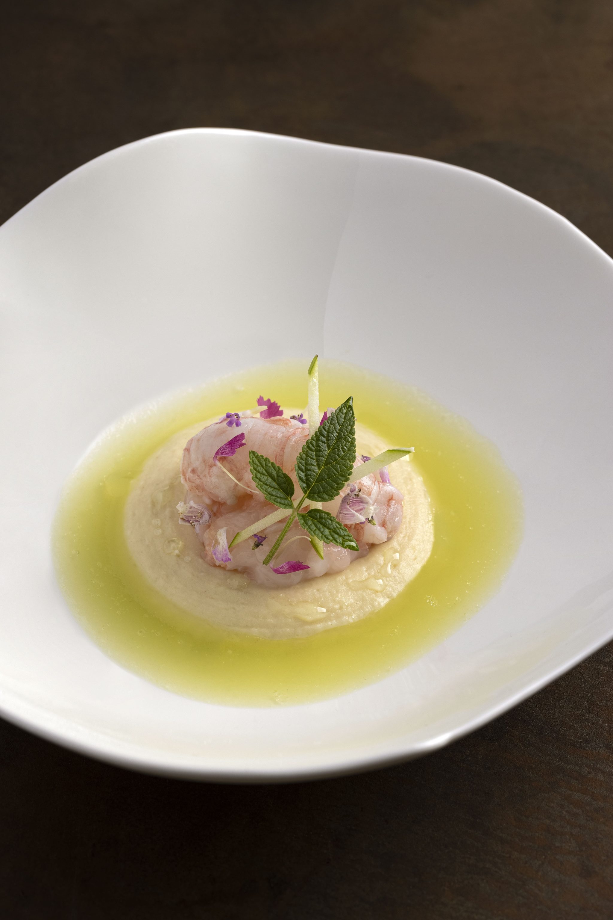 langoustine piquée au yuzu
