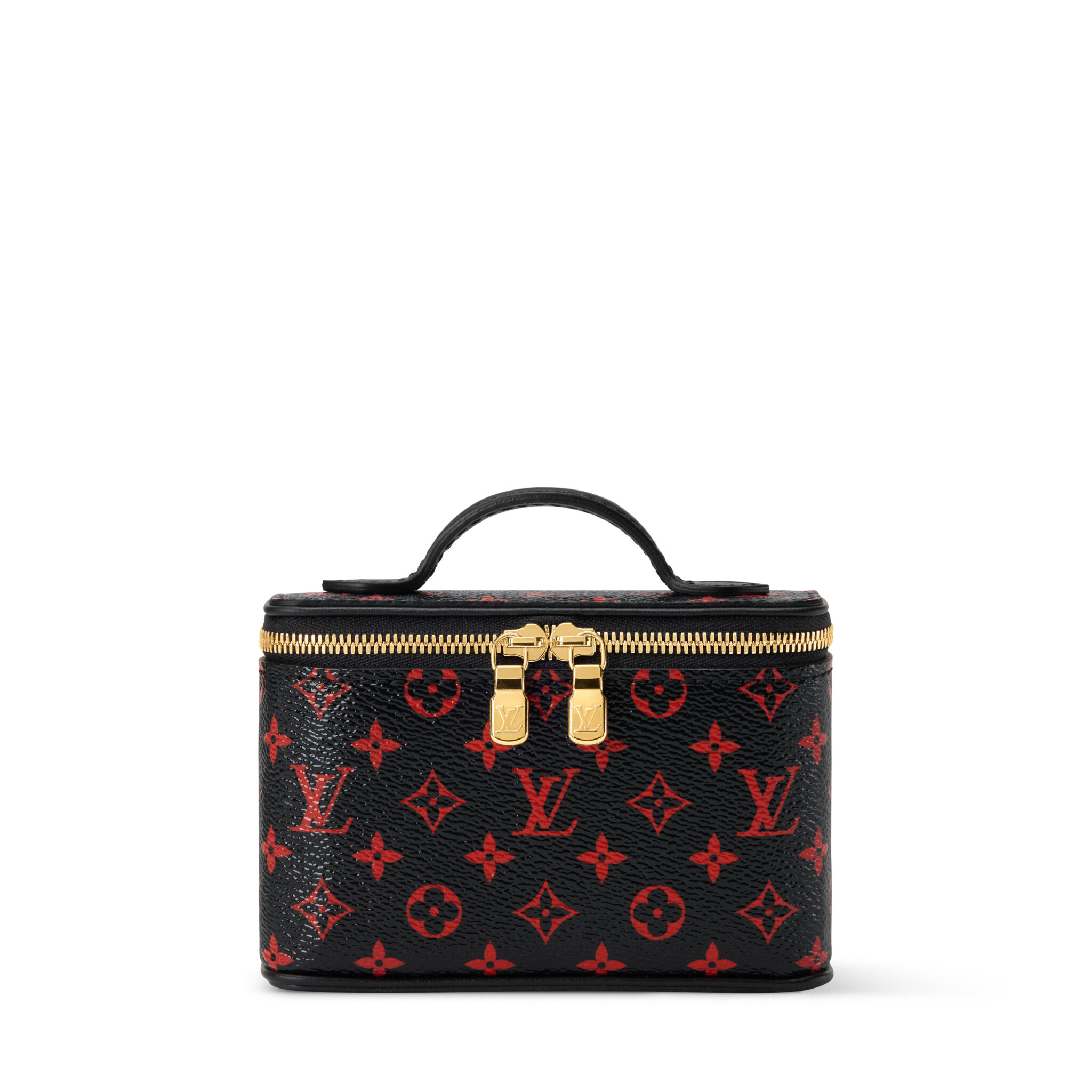 Collection Monogram Infrarouge de La Beauté Louis Vuitton avec palette LV Ombres, rouge à lèvres rouge et baume Galactic Veil.