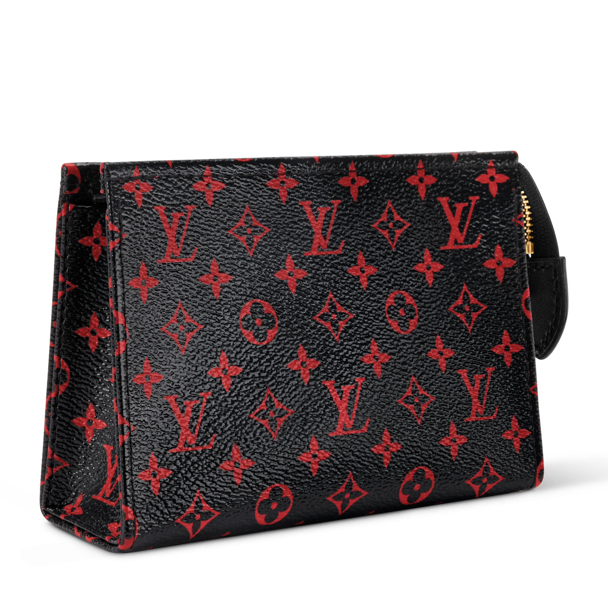 Collection Monogram Infrarouge de La Beauté Louis Vuitton avec palette LV Ombres, rouge à lèvres rouge et baume Galactic Veil.