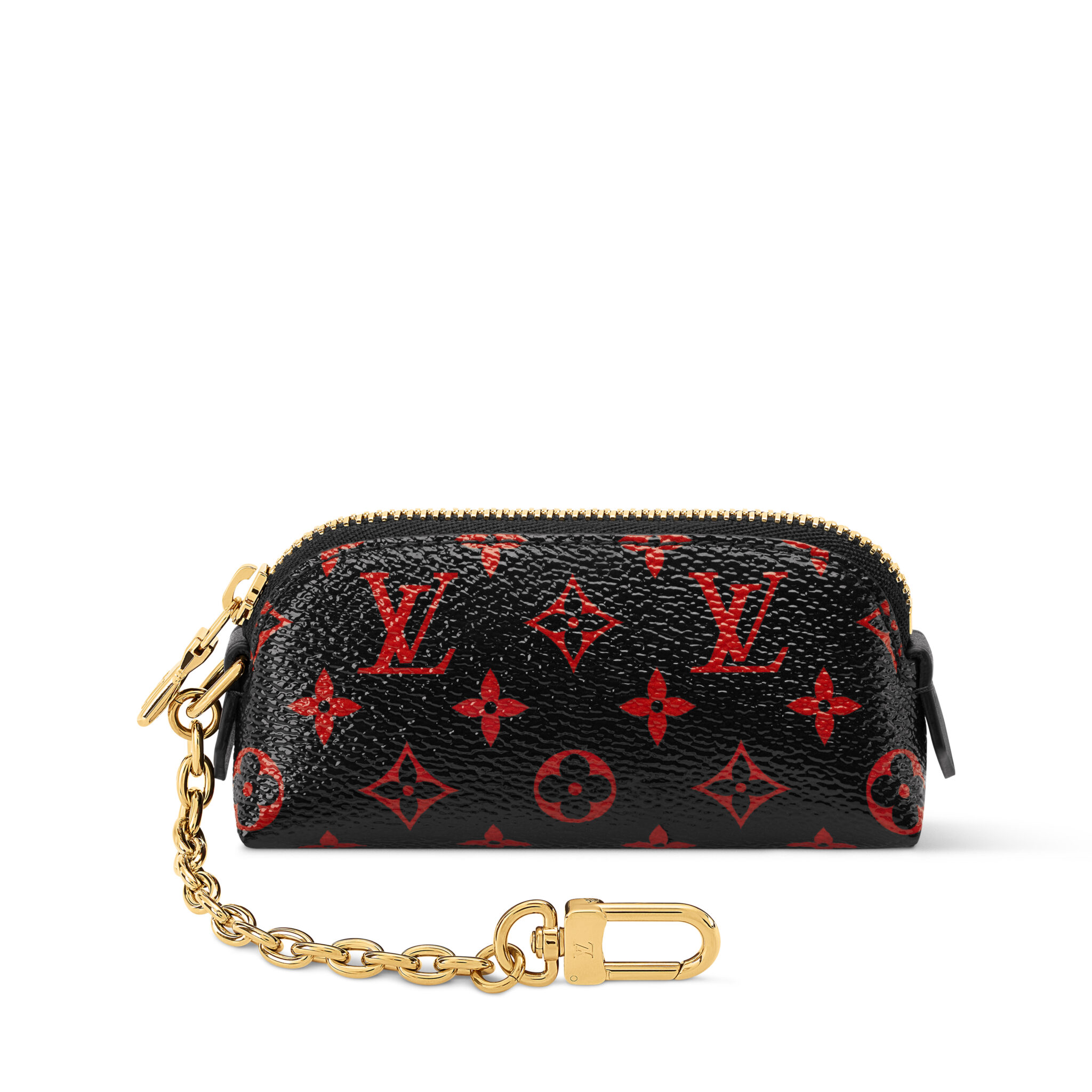 Collection Monogram Infrarouge de La Beauté Louis Vuitton avec palette LV Ombres, rouge à lèvres rouge et baume Galactic Veil.