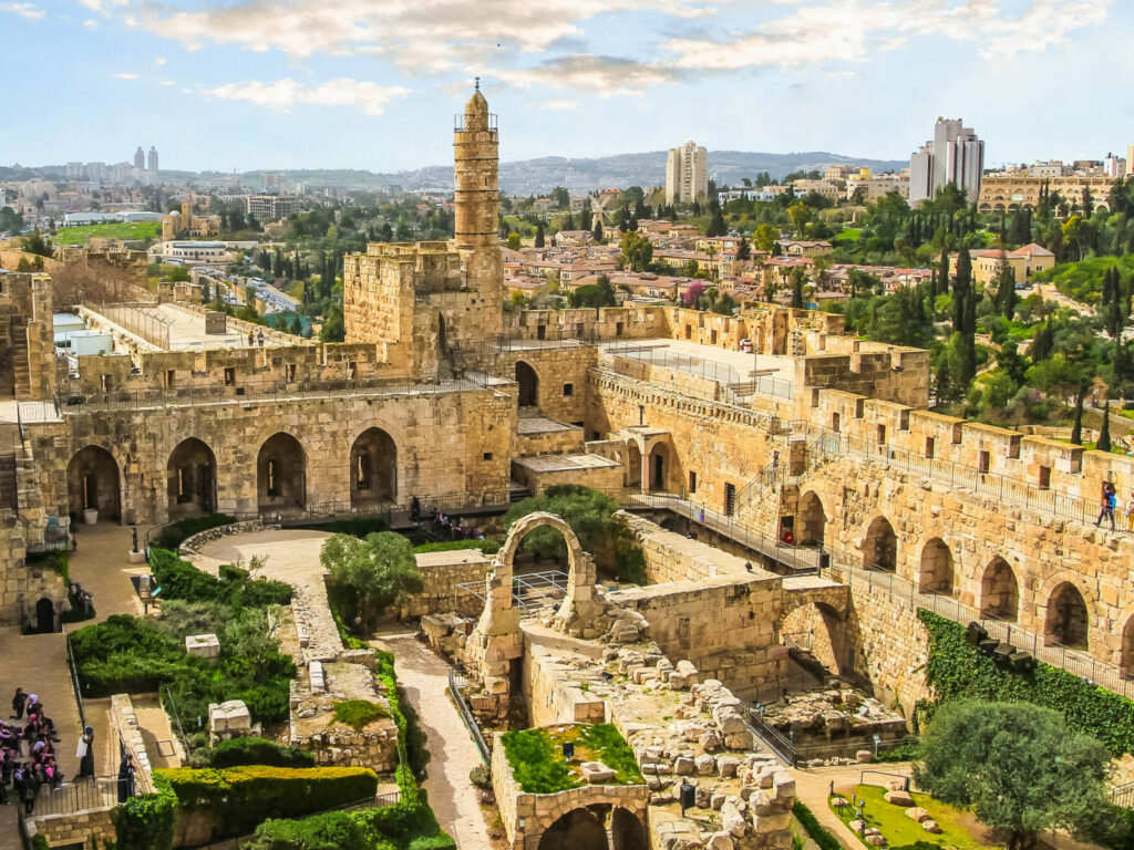the,panoramic,view,of,the,ancient,citadel,"tower,of,david"