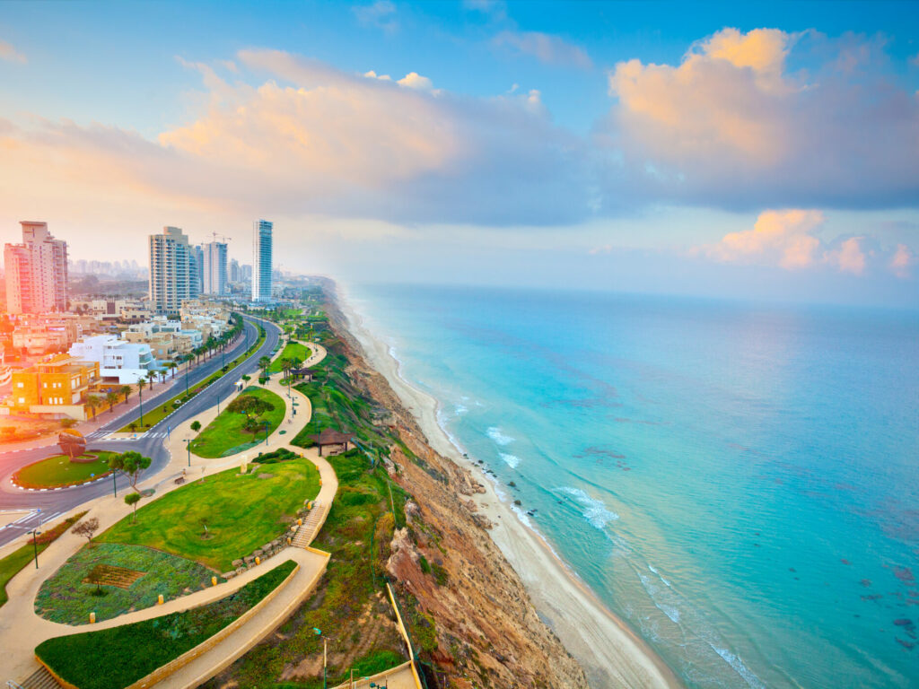 panoramic,view,of,netanya,city,,israel