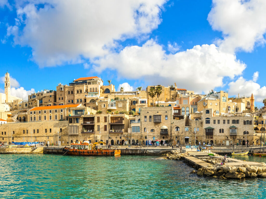 jaffa,old,city,and,sea,port.,panoramic,view.