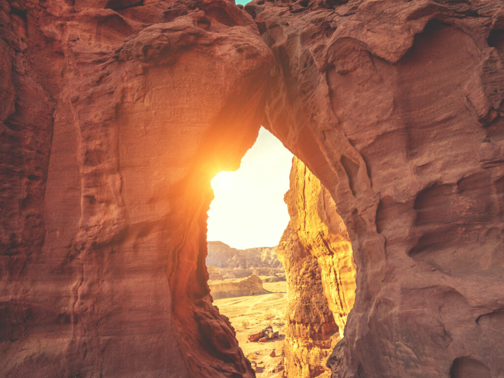 arch,in,the,rock.,desert,nature,landscape.,timna,park.,israel.