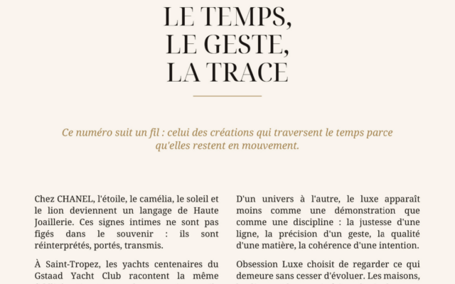 LE TEMPS, LE GESTE, LA TRACE
